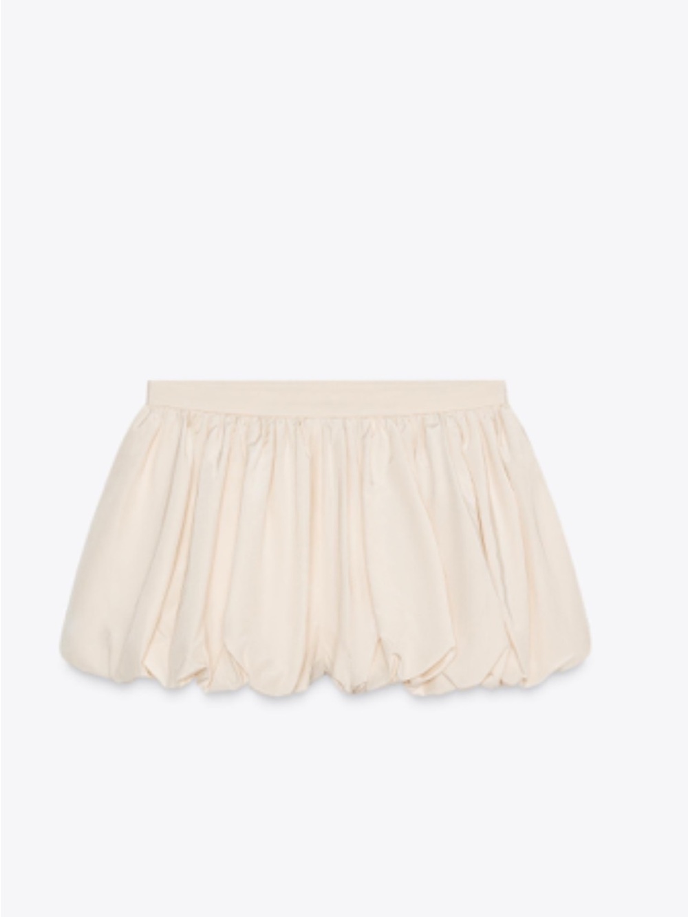 Zara Light Beige Women's Bubble Skort